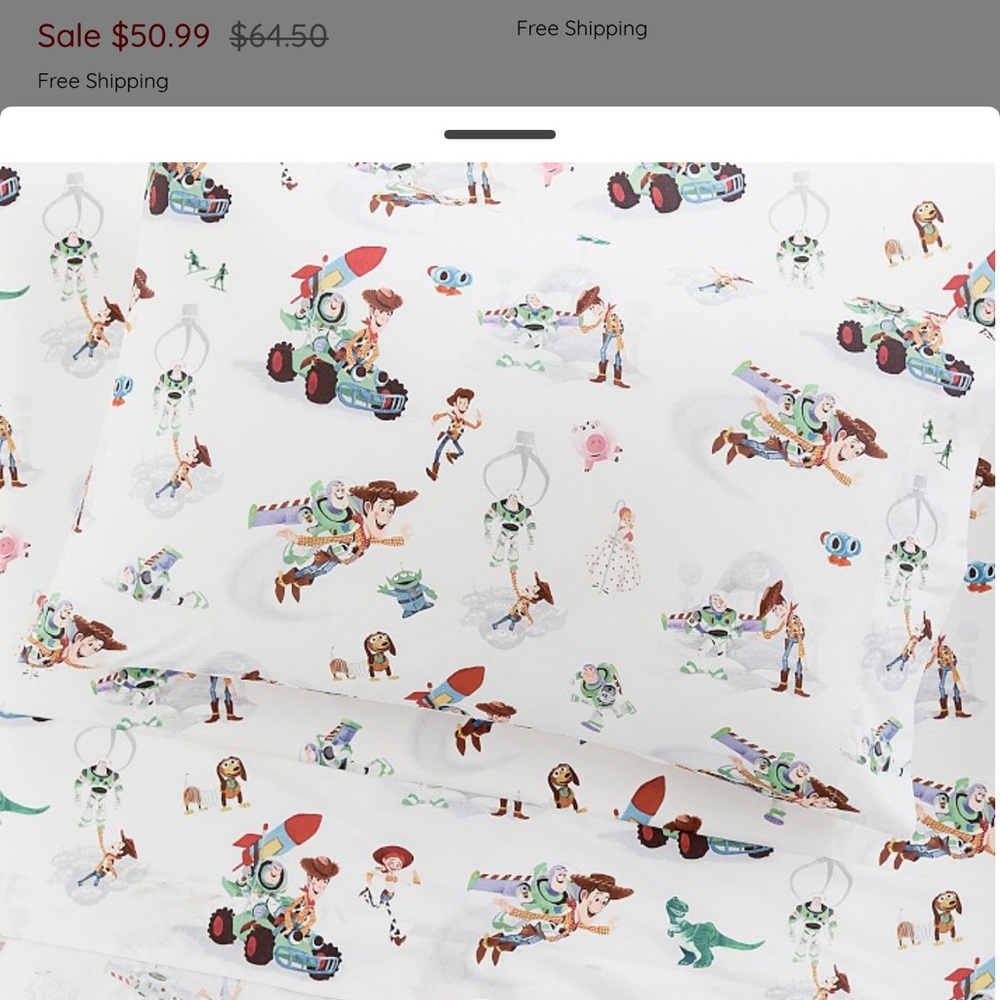 Pottery Barn Kids Toy Story Toddler Sheet Set